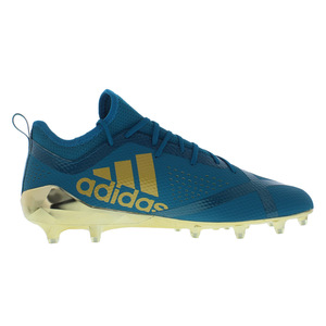 Chaussures de football Adidas Adizero 7.0 pour homme, vert foncé et or, à lacets, empeigne en mesh respirant, saison printemps - Product Image 5