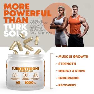 OEM Private Label Custom Turkesterone & Tongkat Ali 1000mg integratore Ajuga Turkestanica estratto di Turkesterone capsule - Product Image 2