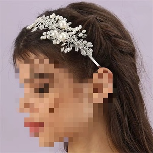 Nouveau serre-tête fait main en perles, accessoires capillaires raffinés pour l'été, ensemble de coiffure de mariée en alliage et métal pour femmes - Product Image 6