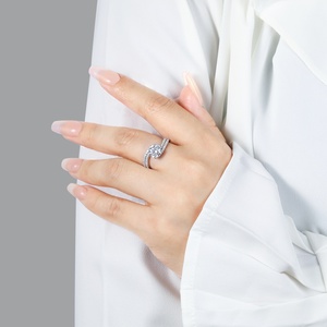 Nuevo Anillo de Eternidad Moderno de Plata de Ley 925 para Mujer, con Circonitas, Bañado en Rodio, Certificado por Terceros, para Aniversario de Bodas - Product Image 4