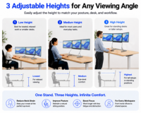 Moniteur portable triple écran OEM 16 pouces, extenseur d'écran quadruple avec écran rotatif à 360 degrés, FHD 1080p, USB-C, pour jeux