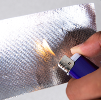 Ruban en fibre de verre renforcé, imperméable, résistant à la chaleur, avec feuille d'aluminium thermique