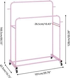 Porte-vêtements en tuyau industriel avec étagère supérieure - Product Image 3