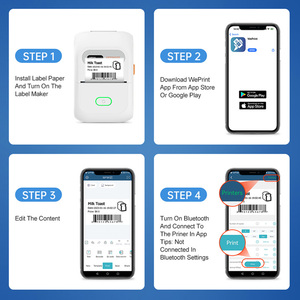 Máy In Nhãn Không Mực 2 Inch Răng Xanh Android IOS DP26 Máy Thẻ Giá Không Dây Cầm Tay - Product Image 4