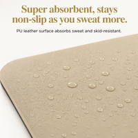Tapis de stretching rectangulaire en PU à bords arrondis, couleur personnalisée, anti-bouclage des coins, antidérapant, épais, pour la rééducation et l'usage domestique