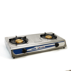 Cuisinière à gaz portable en acier inoxydable à 2 brûleurs, prix avantageux - Product Image 3
