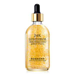 Reparación de poros retráctiles, ácido hialurónico para la piel masculina femenina, esencia de oro de 24K, loción de lámina dorada, suero hidratante - Product Image 1