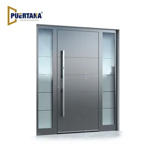 Modern Stylish Custom Exterior Solid Aluminum Front Entry Door Architectural Aluminum Entrance Doors