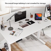 Bureau de travail à domicile moderne OEM 800*500mm à moteur unique, réglable en hauteur électriquement, avec fonctions intelligentes pour le jeu sur ordinateur