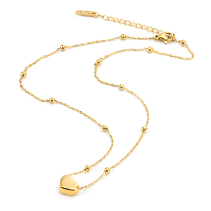 Commercio all'ingrosso 18K Trendy collana cuore amore <span class=keywords><strong>femminile</strong></span> Joyas Acero inossidabile catena collari disegni gioielli di moda per le donne - Product Image 3