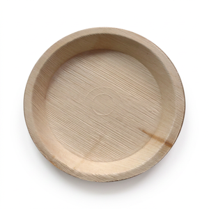 Disposable Eco-Friendly Palm Leaf 25cm Deep Round <b>Plate</b> - Product Image 1