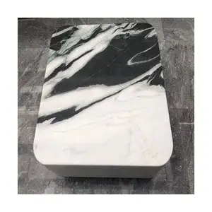 Custom Size Panda White Marble Slap Granite Stone Coffee Table Dininng Table for Living Room