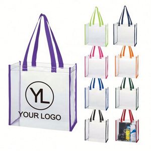 Bolsas Transparentes de Plástico Grandes con Logotipo Personalizado, Bolsas Transparentes Aprobadas para Estadios con Asas para el Trabajo y Deportes - Product Image 1
