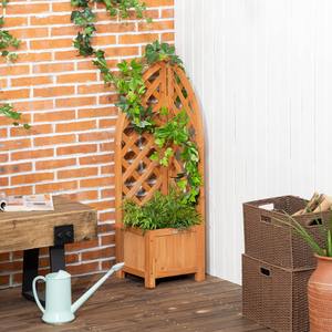 Pot et jardinière de sol traditionnels en bois écologique durable pour jardin et fleurs - Product Image 3