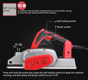 1600W Outils Électriques Professionnels Haute <span class=keywords><strong>Performance</strong></span> Portable Mini Bois Ménage Bois Rabotage Électrique <span class=keywords><strong>Rabot</strong></span> À Main pour le Travail Du Bois - Product Image 4