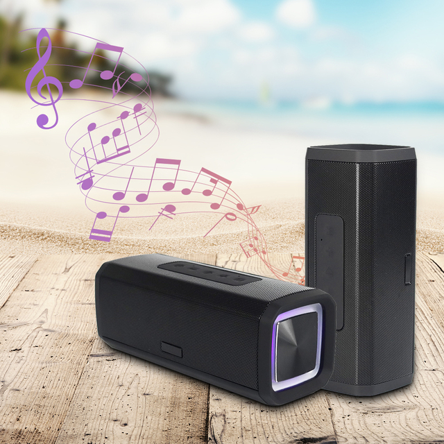 Alibaba Hot Sale High Quality 1800mah 10w LED bluetooth V5.0 Wireless Boombox Speaker With Mic