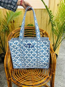 Bolso grande de algodón multicolor, bolso de compras, bolsos de hombro, bolso acolchado para mujer, bolso de mano, bolsos hechos a mano - Product Image 4