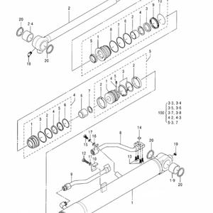 Cilindro de Brazo de Excavadora Hidráulico Belparts ZAXIS40U EX25-2 para Hitachi 4468840 4289654 4468843 - Product Image 6