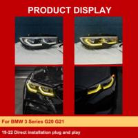 J ONE Nouveau DRL bicolore CSL Jaune Blanc Commutation via faisceau de route Échange de couleur pour BMW Série 3 G20 G21 2019-2022