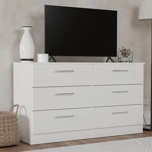 OEM Rattan Wooden Panel Living Room Furniture 6 Drawer <strong>Chest</strong> <strong>Storage</strong> - Product Image 5