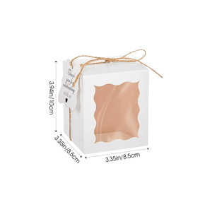 Harga grosir indah persegi transparan kemasan bunga boneka pot tanaman hadiah tas kue panggang barang kotak kardus - Product Image 5