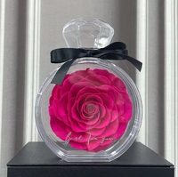 Fleur Éternelle en Bouteille de Parfum Rose, Décoration de Cadeau pour la Saint-Valentin et la Fête des Mères en Gros