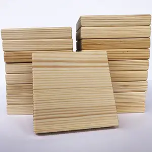 Blocos de madeira em branco inacabados, placas de madeira com preço de atacado
