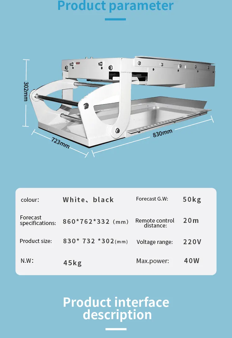 Factory new design 32-75inch Conference room smart system ceiling pop-up TV bracket Electric flip down ceiling TV lift