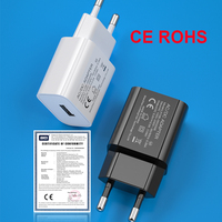 Cargador de Pared USB Shenzhen Lvxiangyuan 10W 5V 2A, Adaptador de Viaje con Enchufe para EE. UU. y UE, Certificaciones UL, FCC, DOE, VI, CE, RoHS
