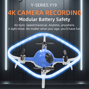 Y19 principiante bambini Quadcopter Drone LED luce telecomando di plastica aerei con telecamera ad altitudine fissa per i piloti più giovani - Product Image 3