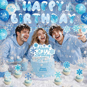 Decoraciones Colgantes de Copos de Nieve Azules para Navidad, Espirales de Copos de Nieve para Fiestas Temáticas de <span class=keywords><strong>Frozen</strong></span>, <span class=keywords><strong>Cumpleaños</strong></span> de Niñas, Fondo Decorativo para el Hogar - Product Image 2