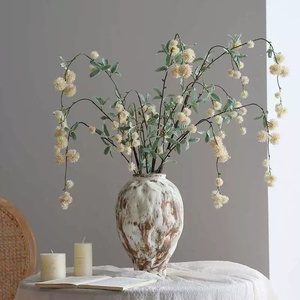 Conos peludos de rama larga Flores artificiales Sala de estar Mueble de TV Techo DE BODA Decoraciones de pie - Product Image 3