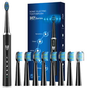 Sonic <b>Electric</b> <b>Toothbrush</b> for Adults with 8 Medium Bristle Brush <b>Heads</b> IPX7 Waterproof 5 Modes 60 Days Duration-for Home Travel - Product Image 1