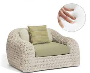 Ensemble de canapés en rotin tressé de haute qualité au design moderne avec coussins pour hôtel, villa, parc, mobilier de jardin extérieur - Product Image 6