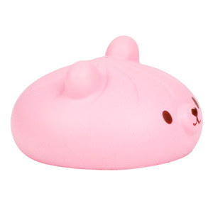 <b>Pink</b> <b>Bear</b> Head Bread Slow Rebound Toy Play Food For Kids 2 To 4 Years TPE Material Unisex - Product Image 3