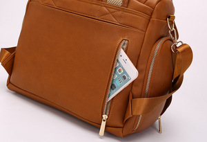 Sacchetti di pannolini per bambini set pannolino del bambino dell'unità di elaborazione di cuoio zaino borsa per pannolini per la mamma di maternità Mummia zaino Scuola Materna con fasciatoio - Product Image 4