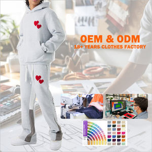 ชุดวอร์มมีฮู้ดสำหรับผู้ชายชุดวิ่งพิมพ์ลายพัฟผ้าฝ้ายเฮฟวี่เวทฤดูหนาว - Product Image 1