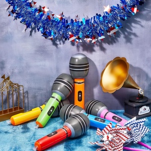 Micrófono Inflable de PVC de 25*5.8 CM en Colores Surtidos para Conciertos Musicales, Fiestas Temáticas de Cantantes, Juegos de Rol, Fiestas de Cumpleaños y Karaoke - Product Image 4