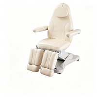 Mesa de Masaje Eléctrica con Piernas Separables y Función de Calefacción, Color Blanco Crema, Mesa de Tratamiento para Spa, Cama de Masaje Calefactada Ajustable