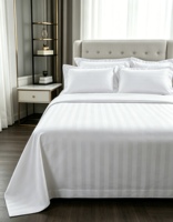 Drap plat double - Qualité hôtelière - Microfibre brossée - Ultra doux - Respirant - Anti-plis - 200TC - Polyester uni - Toutes saisons