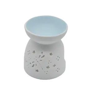 Kustom porselen putih elegan dan lucu keramik tealight tempat lilin