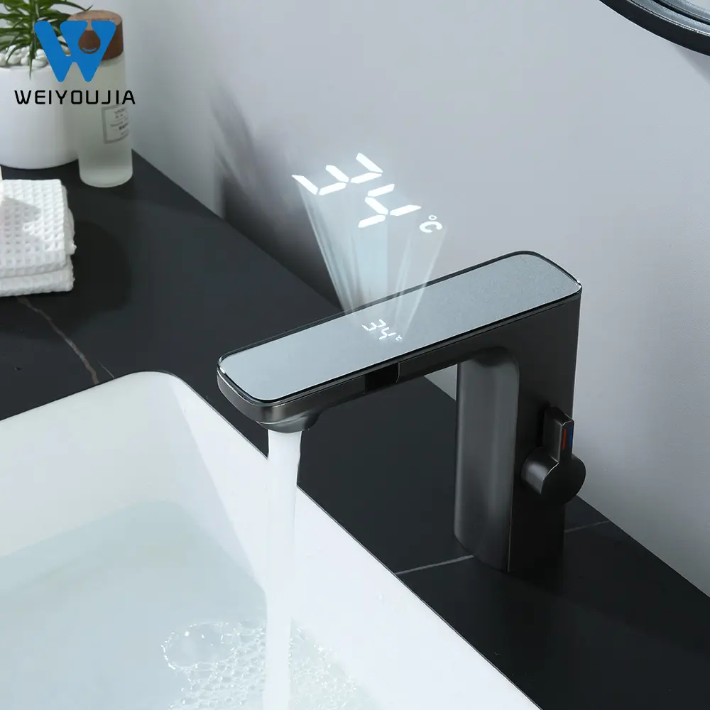 Água inteligente torneira automática sensores torneira torneira misturadora bacia infravermelho banheiro