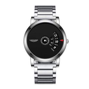 Reloj impermeable para hombre: modelo moderno de estilo coreano para estudiantes masculinos, reloj de cuarzo para parejas, completamente de acero. - Product Image 1