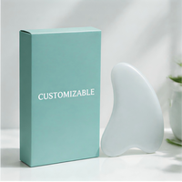 Outil de massage Gua Sha en jade naturel, planche Gua Sha en pierre Bian, grattoir Gua Sha en corne de bœuf, pierre Gua Sha en forme de cœur pour massage facial