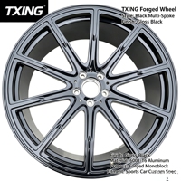 Nouvelles jantes de voiture en alliage d'aluminium 6061-T6 forgées sur mesure de 22 pouces, finition chrome noir brillant, ET 40 mm, ajustement universel