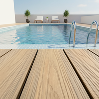 Installation facile, faible entretien, résistant aux UV, panneaux décoratifs extérieurs, panneaux de terrasse en bois composite plastique WPC pour jardin