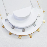 2025 tout pur S925 argent Designer INS Style petit collier de pièces d'or avec chaîne de clavicule à la mode ciel étoilé plaqué