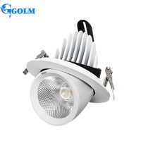 Spot encastré orientable à 360 degrés, rétractable, rotatif, réglable, en aluminium, pour éclairage encastré