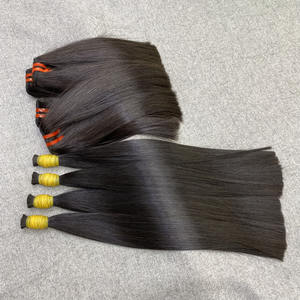 Vente en gros d'extensions de cheveux humains vierges non transformés faisceaux bouclés bruts double machine naturelle alignée sur cuticule double vendeur en gros - Product Image 4