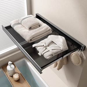 JANKO Étendoir à <span class=keywords><strong>linge</strong></span> pliable invisible, filet de séchage télescopique, dispositif de séchage pour chaussures et chaussettes de balcon - Product Image 1